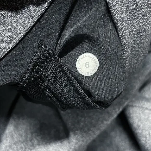 LULULEMON On The Fly *27" Drawstring Cropped Pant Heathered Black (Gray) Size 6 - Picture 9 of 9